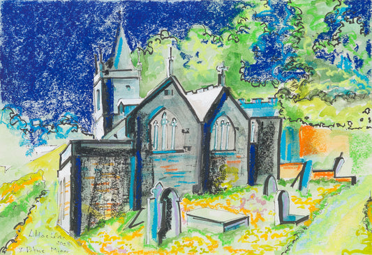 St Petrocs Minor, Little Petherick. Evening Print