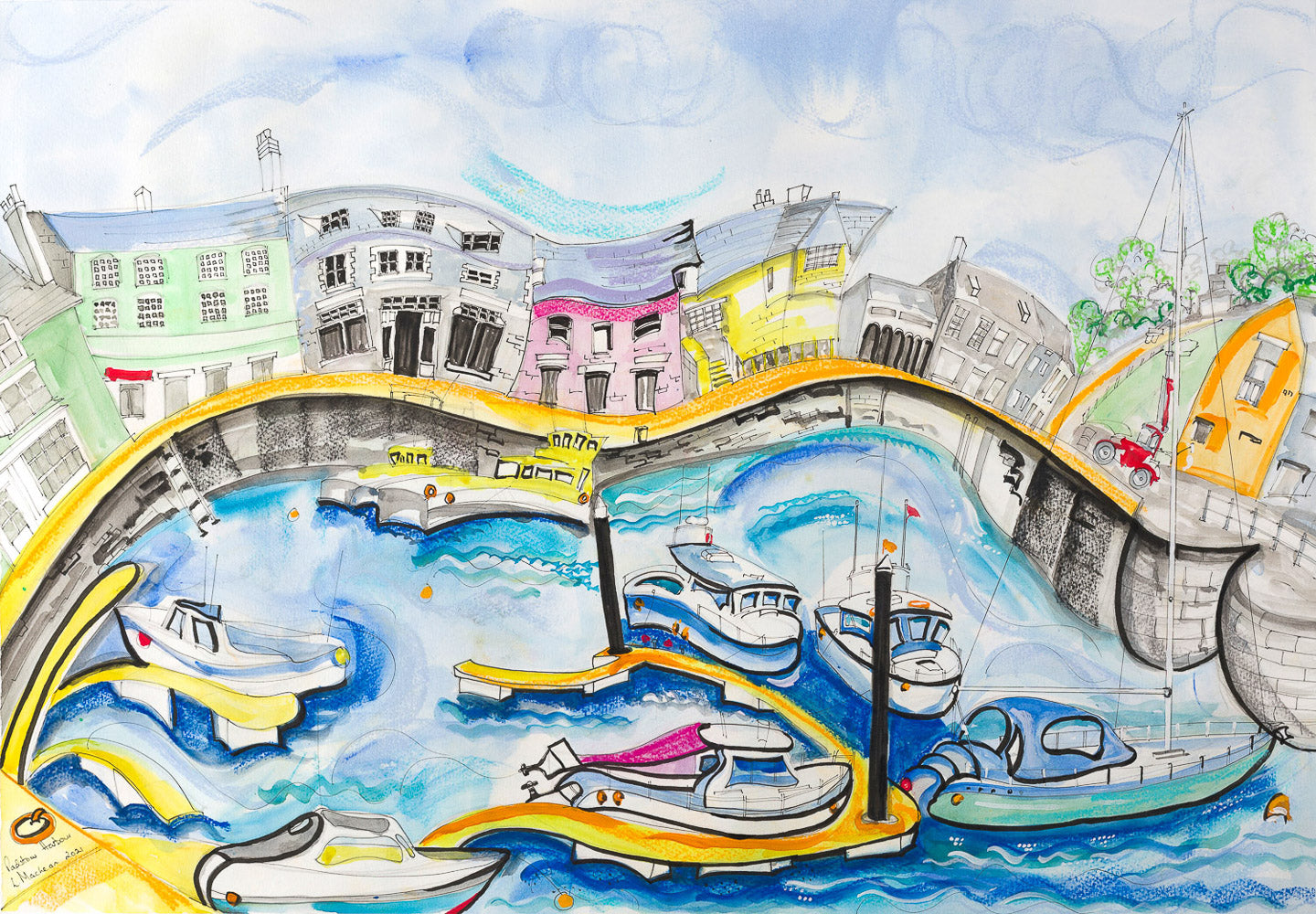 Padstow Harbour Greetings Card