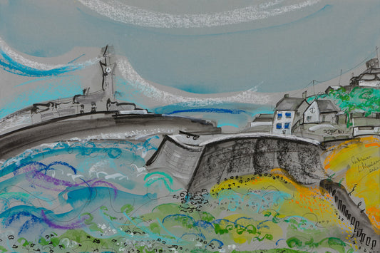 Porthleven Outer Harbour Print